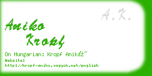 aniko kropf business card